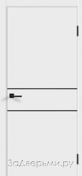 Межкомнатная дверь Velldoris Flat H2 ДГ (Эмаль белая RAL 9003)